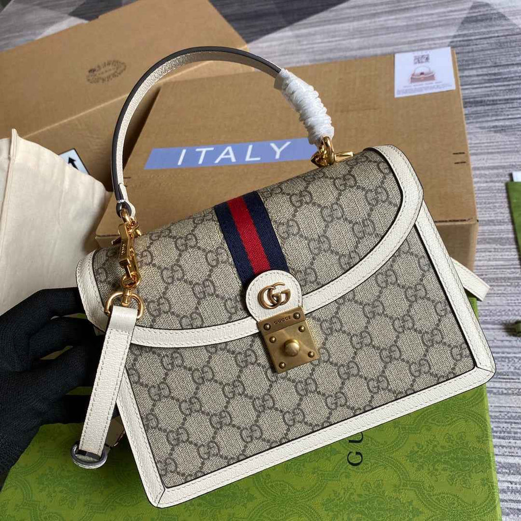 Gucci ‎‎‎‎651055 Ophidia small top handle bag white