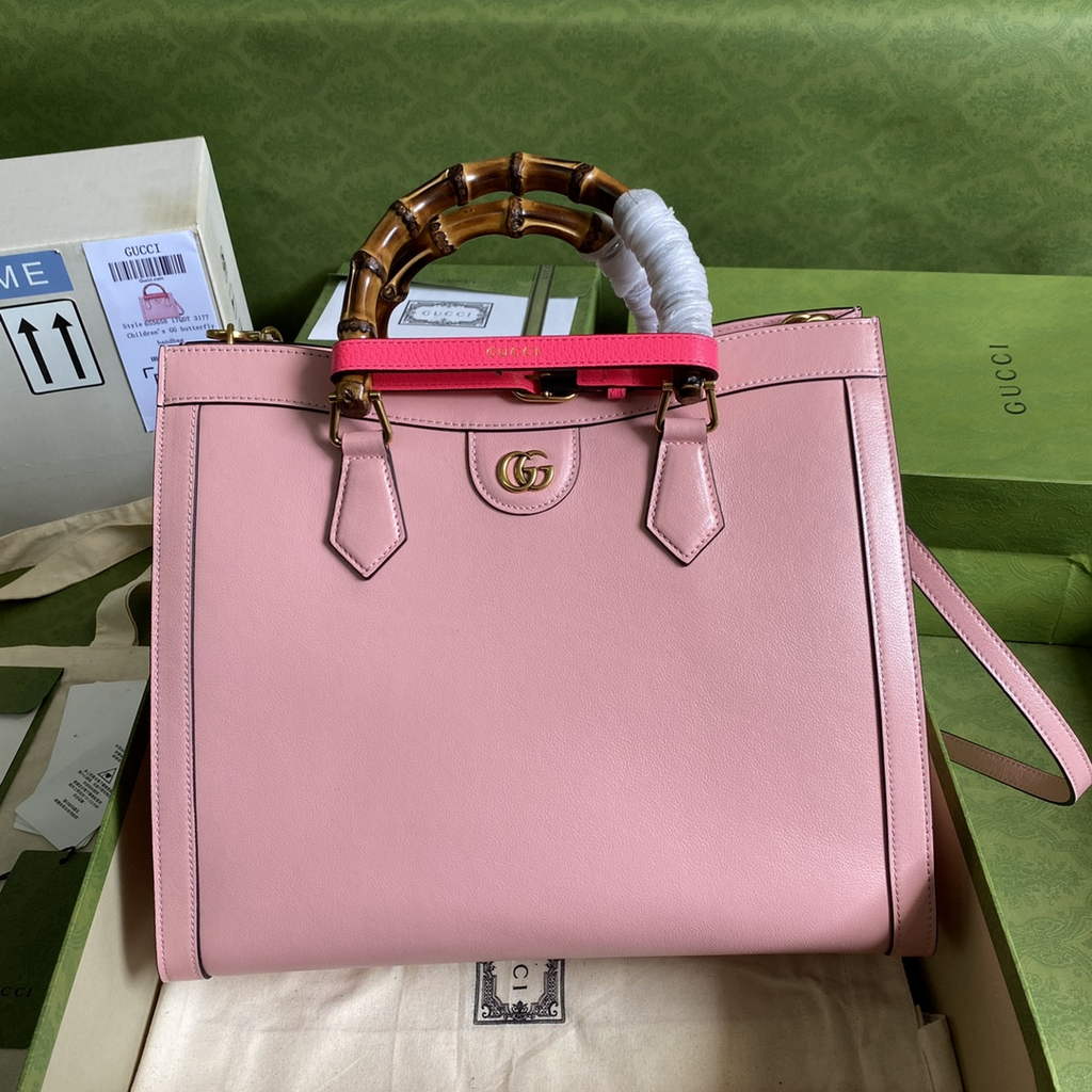 Gucci 655658 Diana medium top handle bag Pink leather