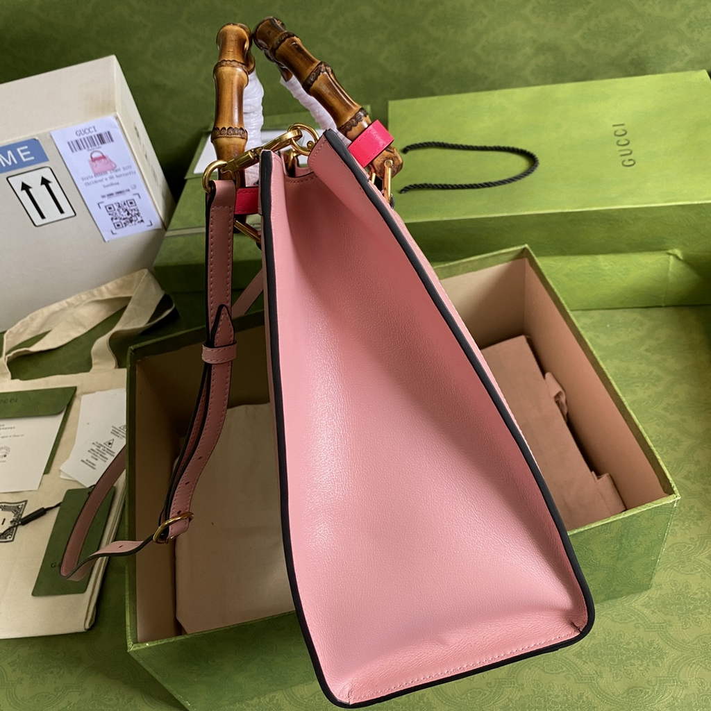 Gucci 655658 Diana medium top handle bag Pink leather