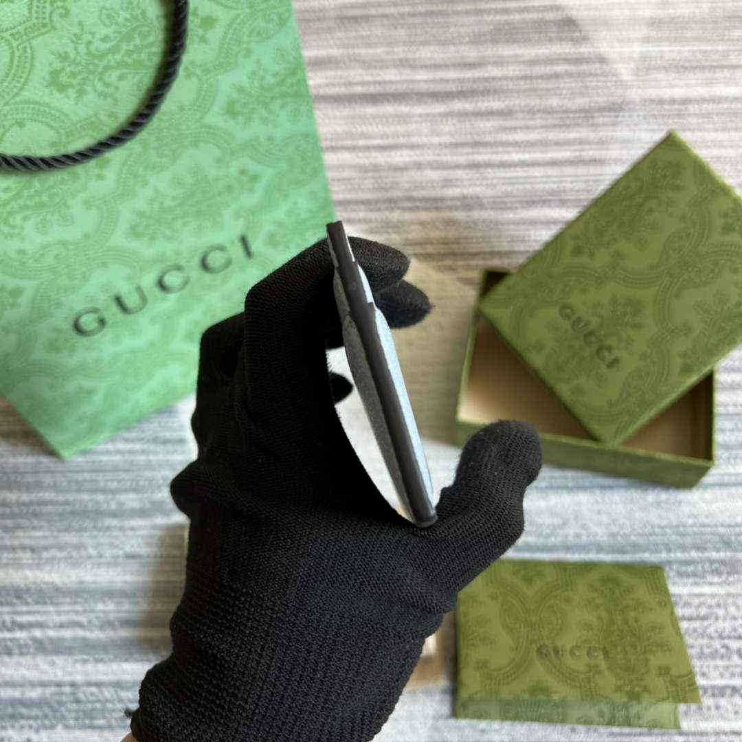 Gucci 657588 GG Marmont card case light blue leather