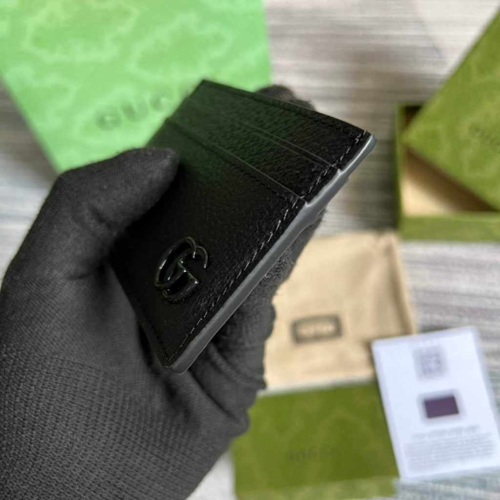 Gucci 657588 GG Marmont card case black leather