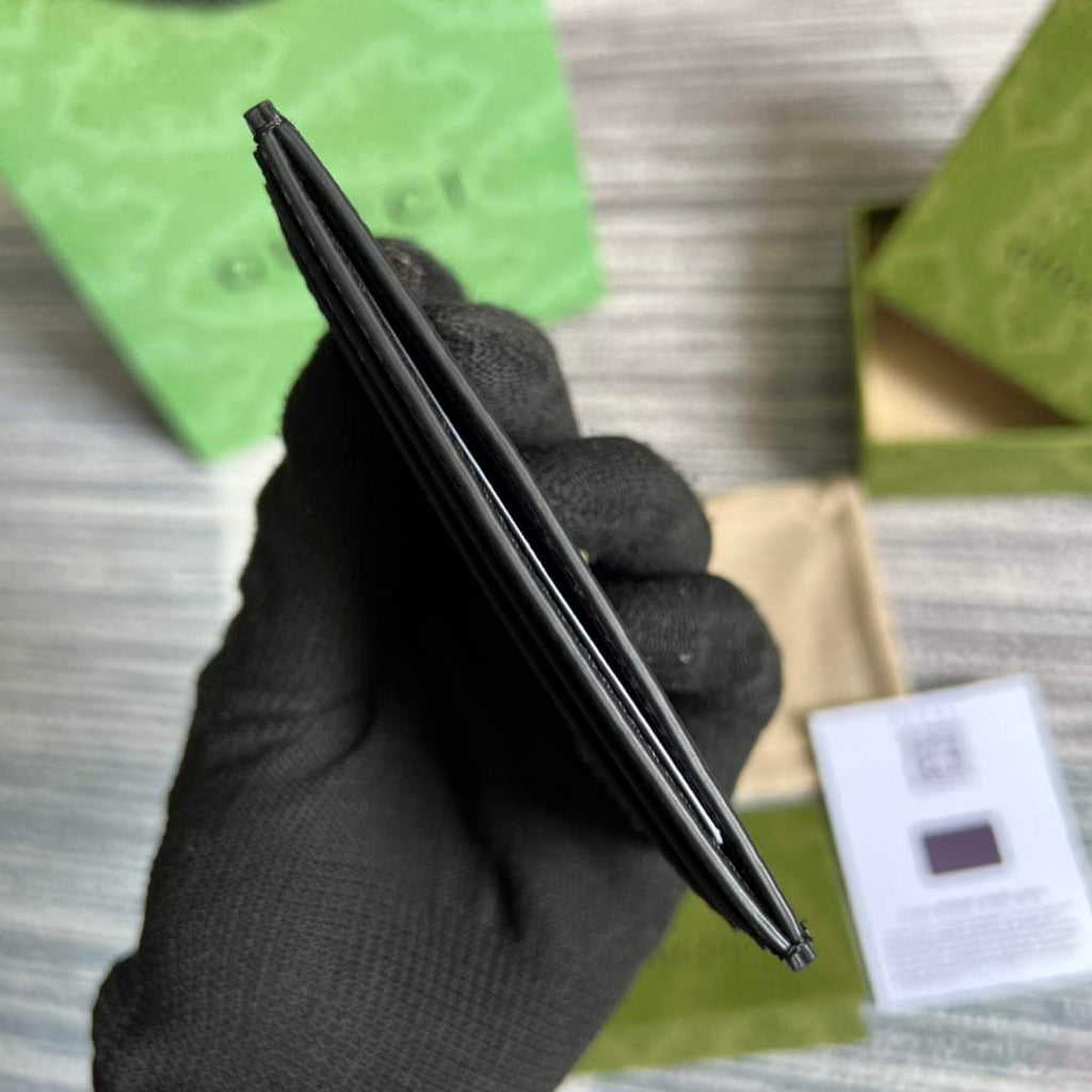 Gucci 657588 GG Marmont card case black leather