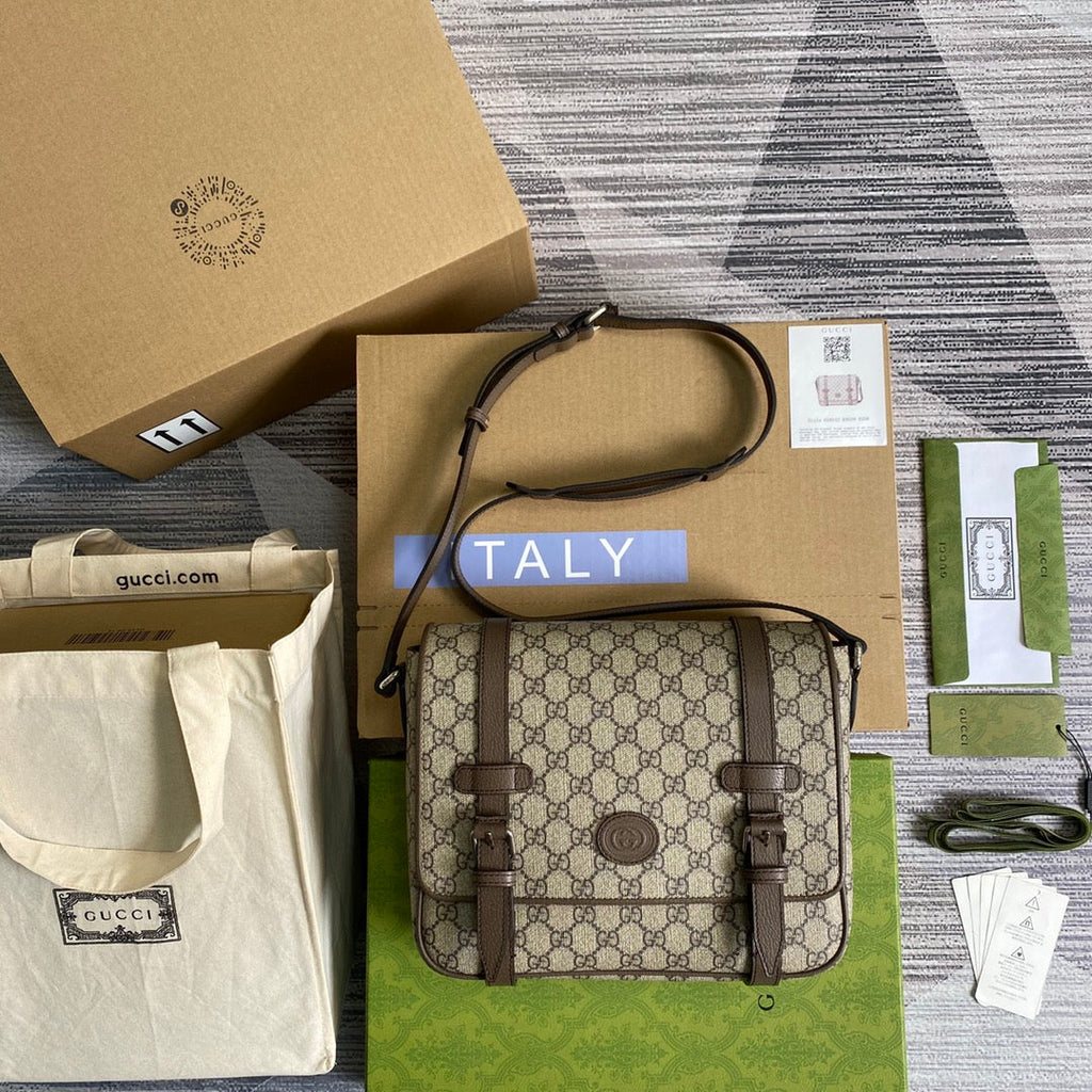 Gucci ‎‎658542 GG Messenger bag brown Supreme canvas