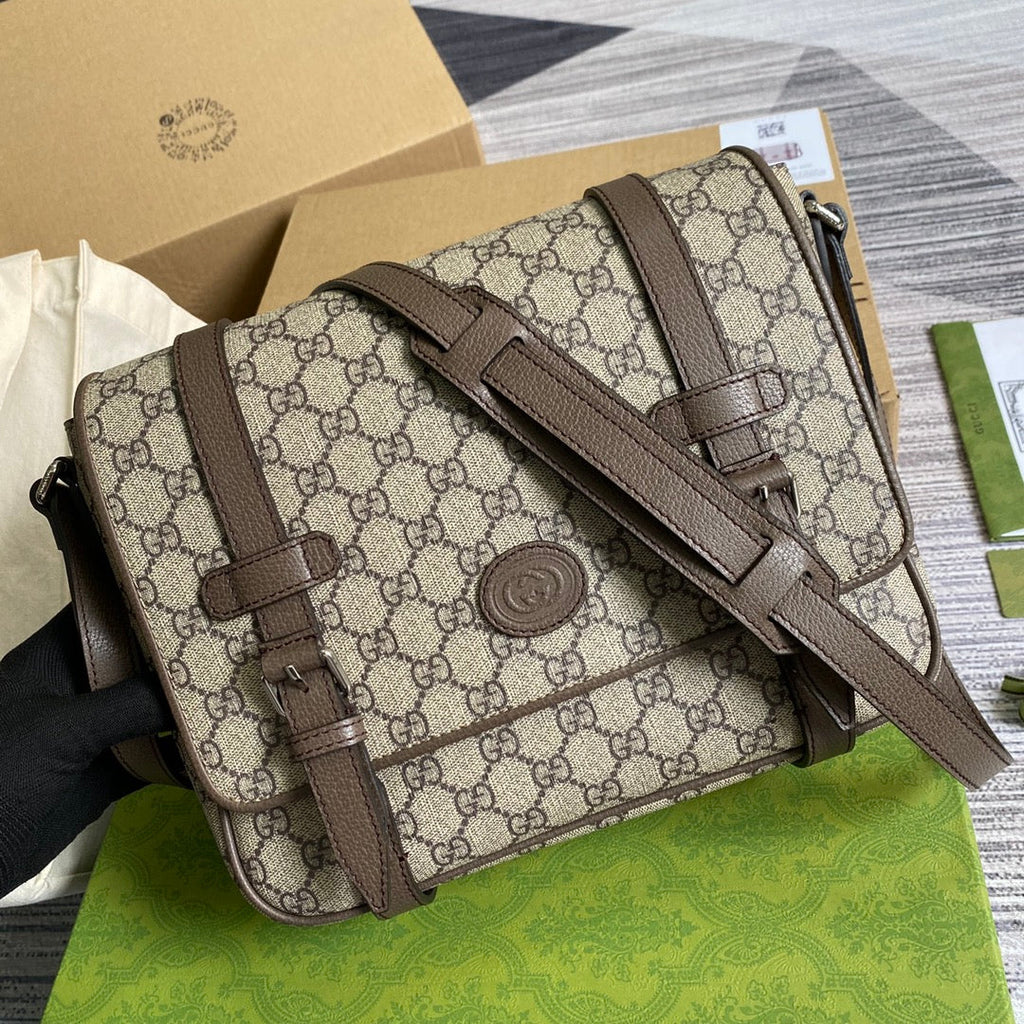 Gucci ‎‎658542 GG Messenger bag brown Supreme canvas