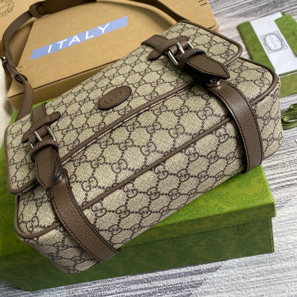 Gucci ‎‎658542 GG Messenger bag brown Supreme canvas