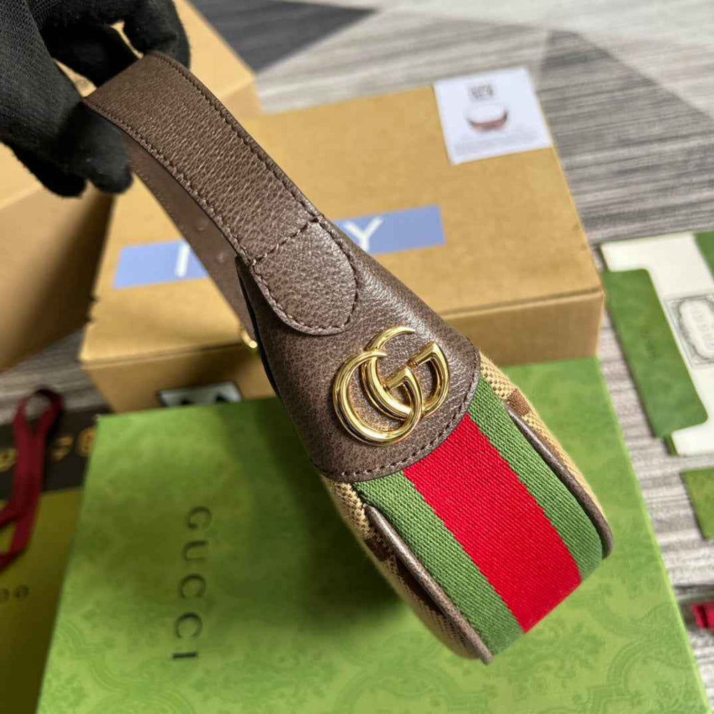 Gucci ‎‎‎‎658551 Ophidia GG mini bag brown leather