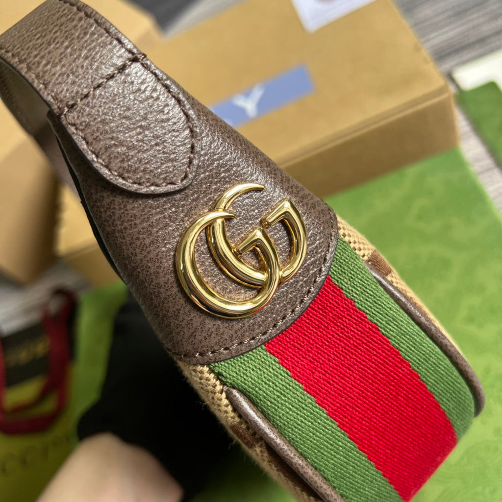 Gucci ‎‎‎‎658551 Ophidia GG mini bag brown leather