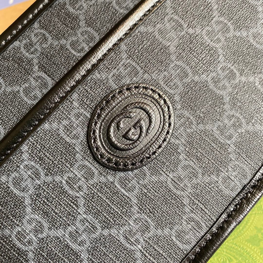 Gucci ‎658572 Mini bag with Interlocking G black leather