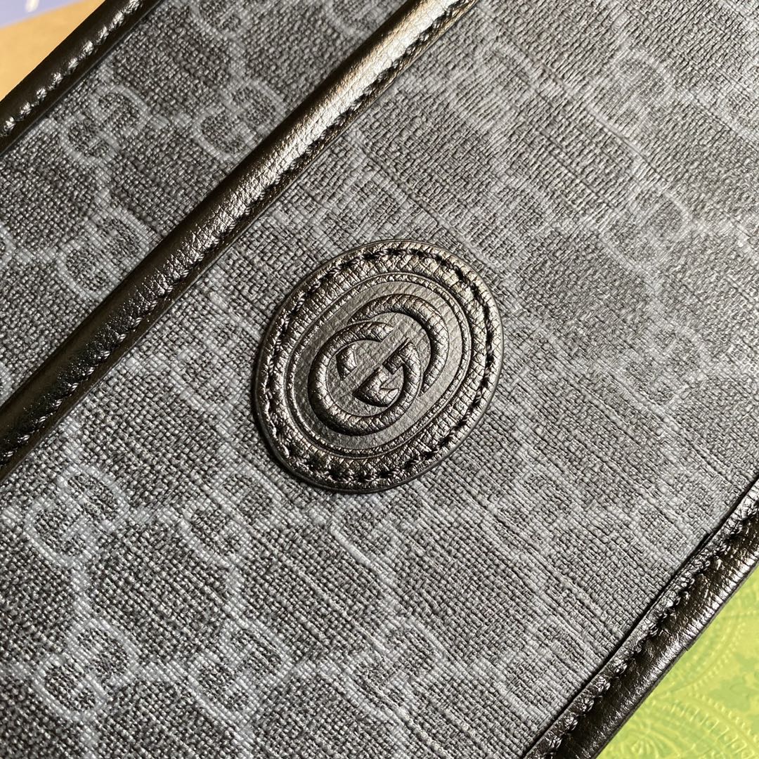 Gucci ‎658572 Mini bag with Interlocking G black leather