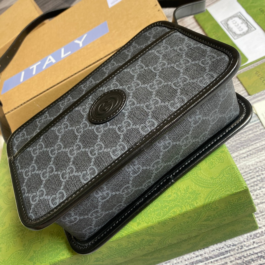 Gucci ‎658572 Mini bag with Interlocking G black leather