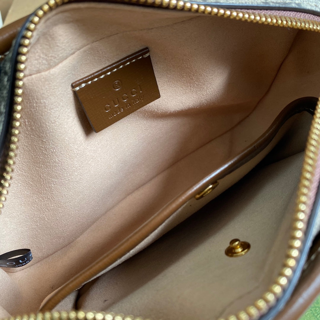 Gucci ‎658572 Mini bag with Interlocking G brown leather