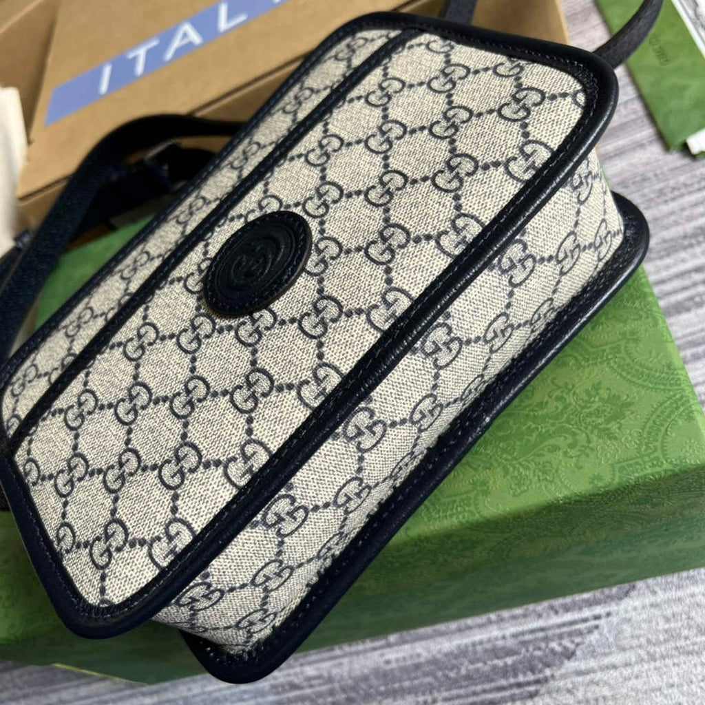 Gucci ‎658572 Mini bag with Interlocking G blue leather