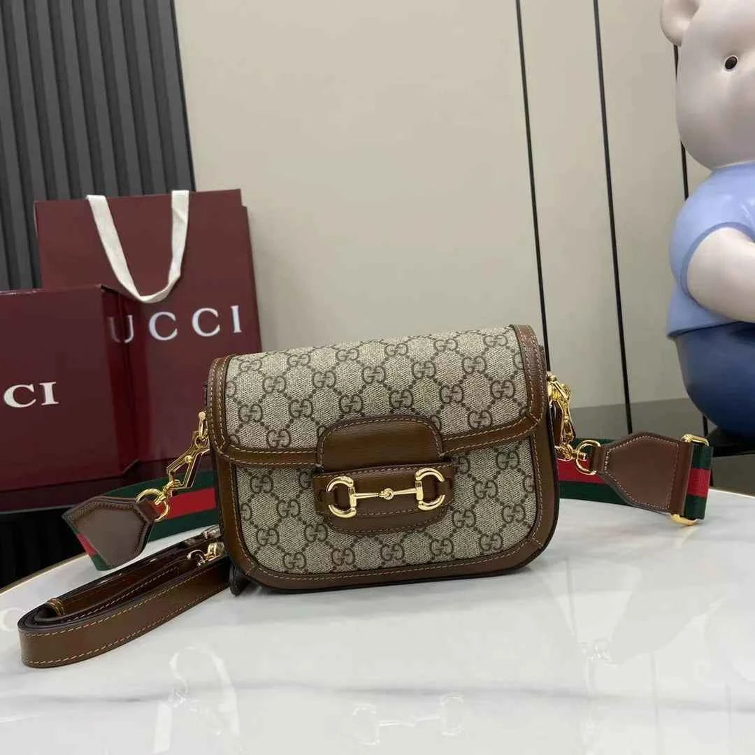 Gucci Horsebit 1955 GG mini bag 658574 GG Supreme brown
