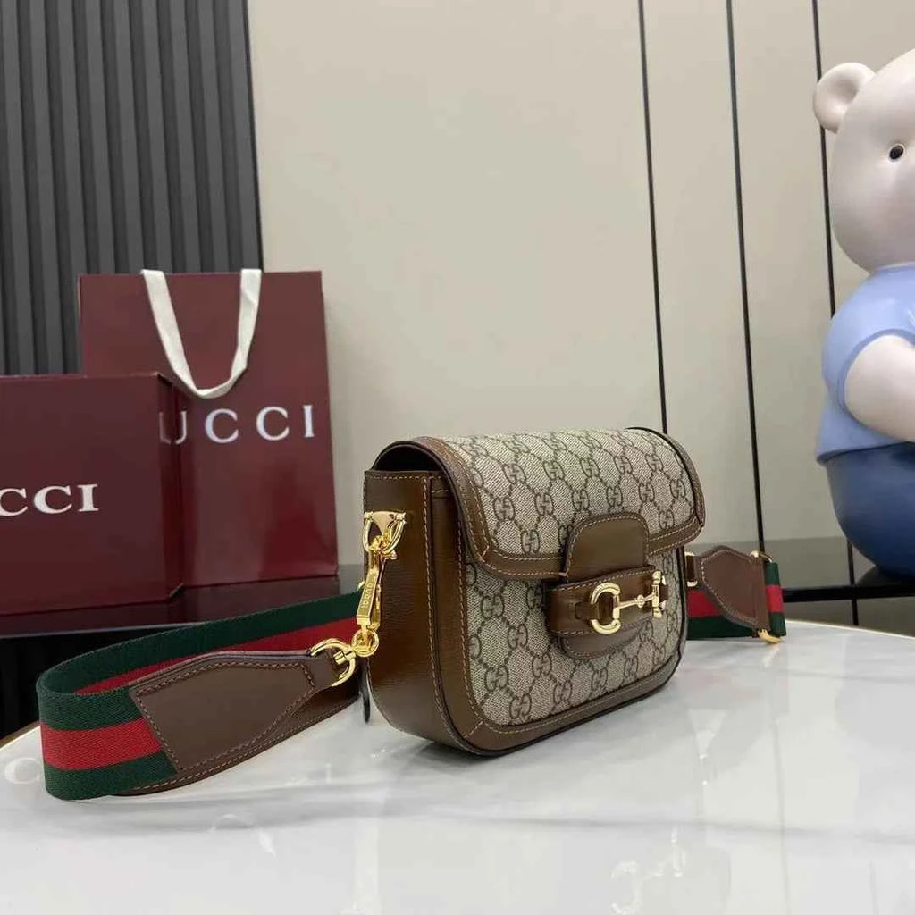 Gucci Horsebit 1955 GG mini bag 658574 GG Supreme brown