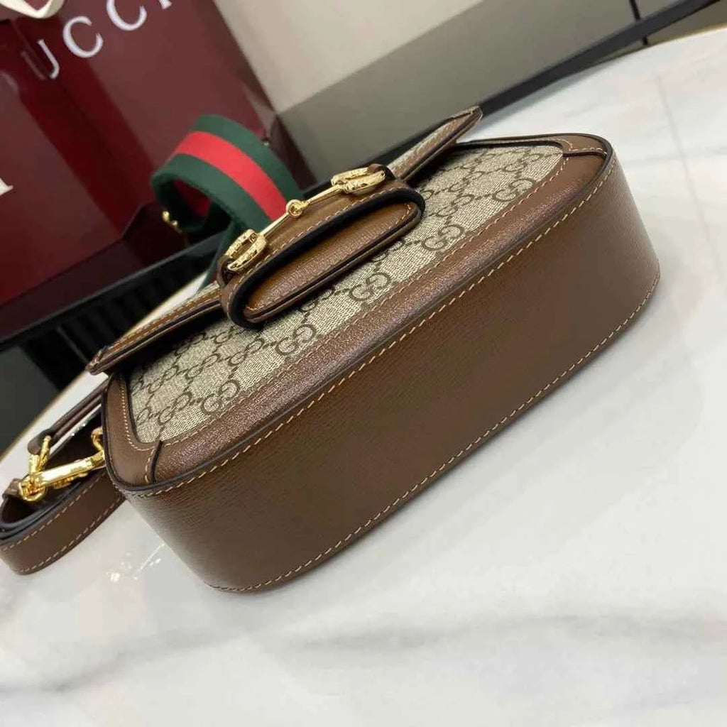 Gucci Horsebit 1955 GG mini bag 658574 GG Supreme brown