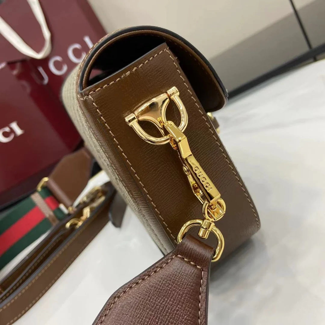 Gucci Horsebit 1955 GG mini bag 658574 GG Supreme brown