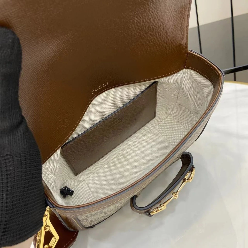 Gucci Horsebit 1955 GG mini bag 658574 GG Supreme brown