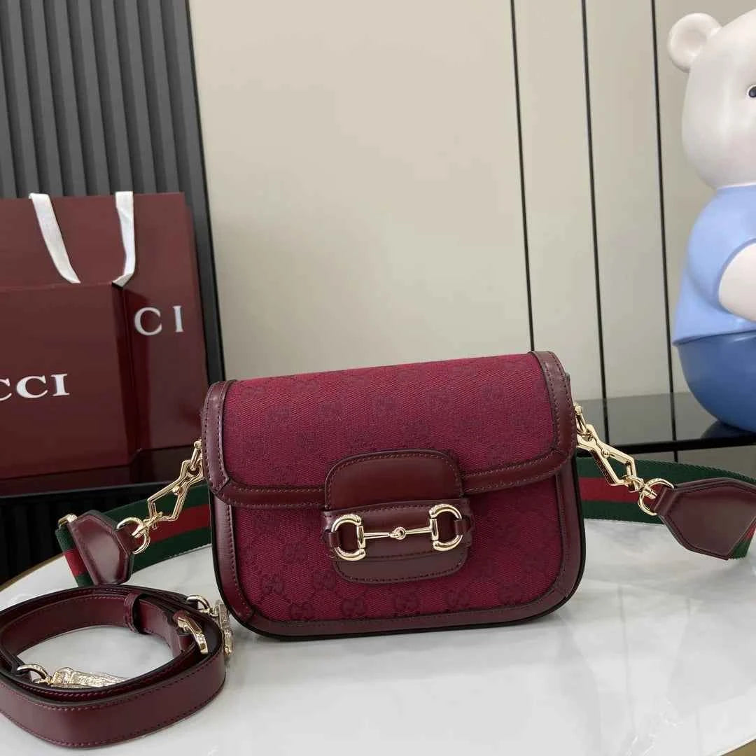 Gucci Horsebit 1955 GG mini bag 658574 GG Supreme red