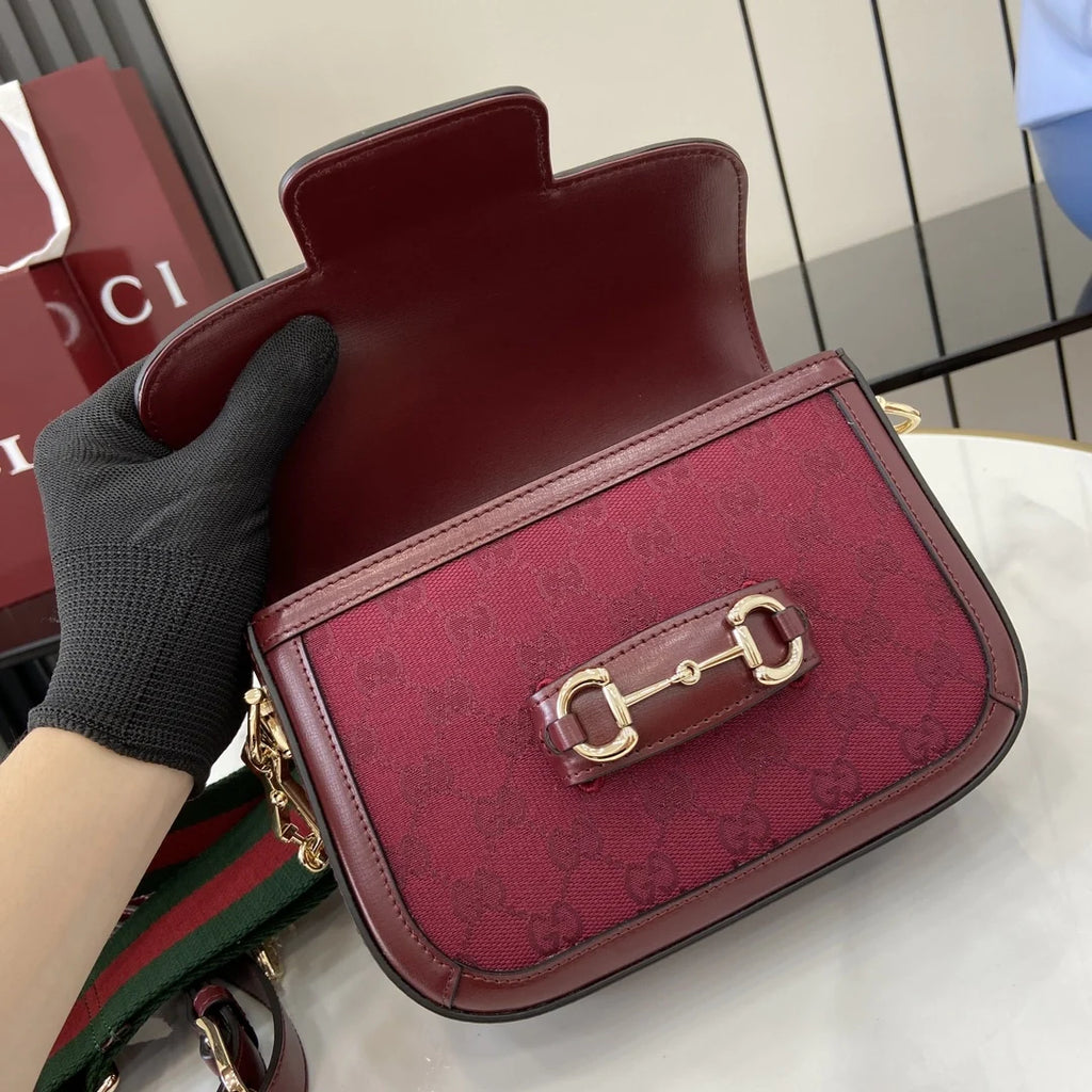 Gucci Horsebit 1955 GG mini bag 658574 GG Supreme red