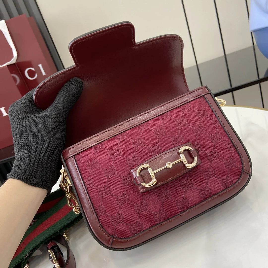 Gucci Horsebit 1955 GG mini bag 658574 GG Supreme red