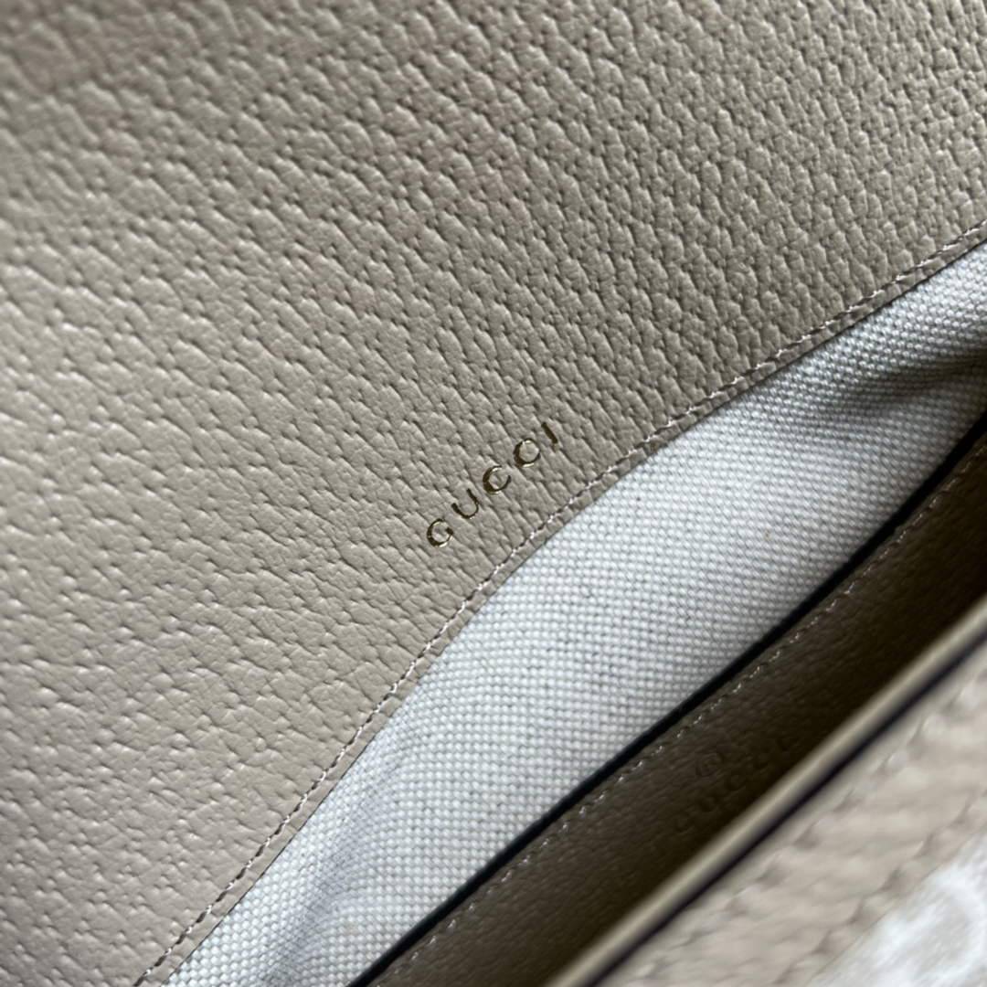 Gucci 658574 Horsebit 1955 GG mini bag Beige and white GG Supreme canvas