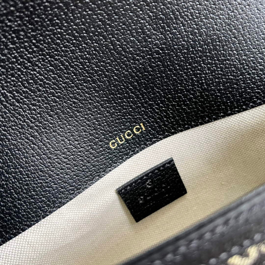 Gucci ‎658574 Horsebit 1955 jumbo GG mini bag Black