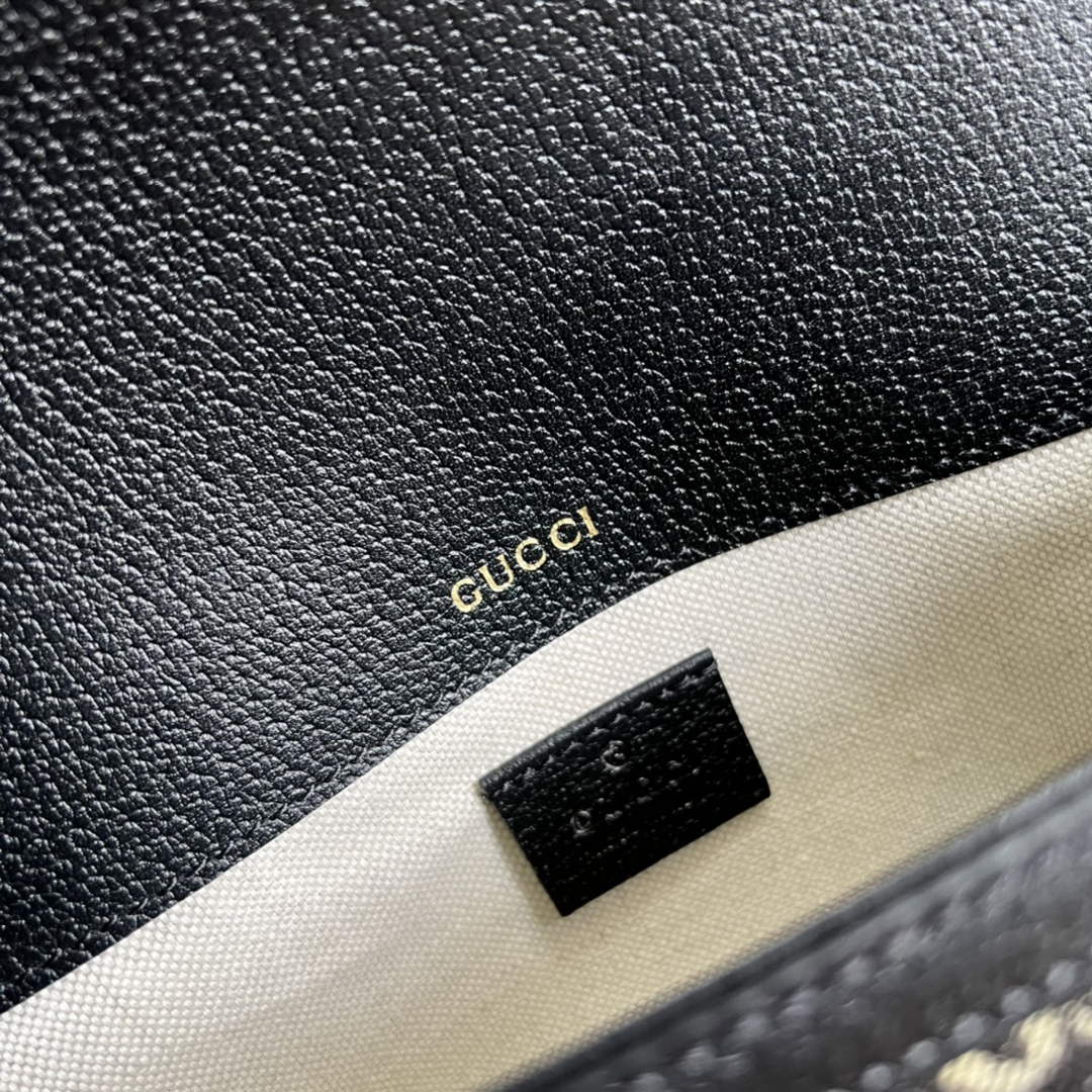 Gucci ‎658574 Horsebit 1955 jumbo GG mini bag Black