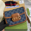 Gucci 658574 Horsebit 1955 GG mini bag dark blue