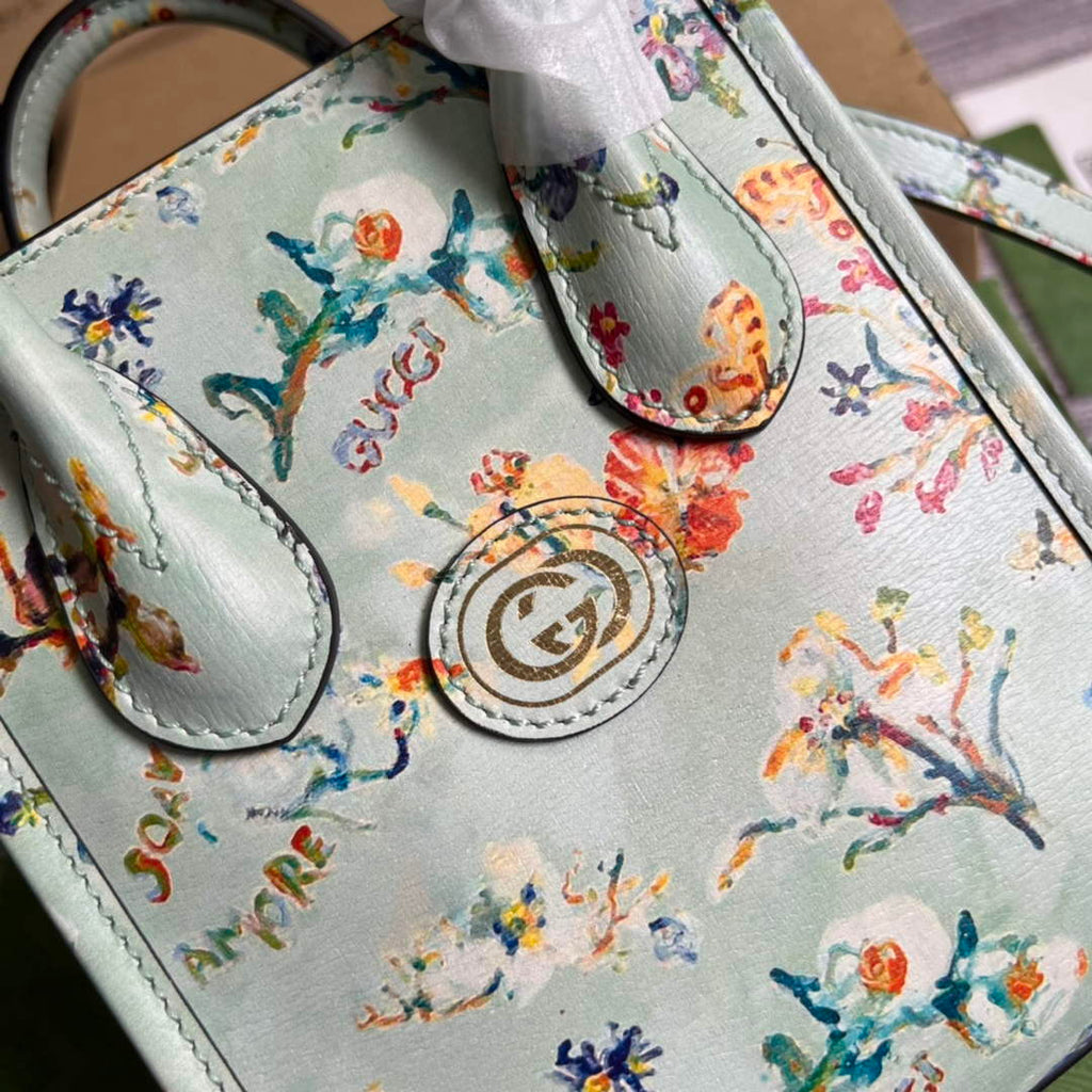 Gucci ‎‎‎671623 Bananya print mini tote bag beige