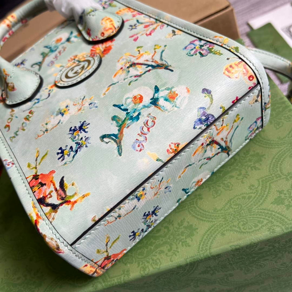 Gucci ‎‎‎671623 Bananya print mini tote bag beige