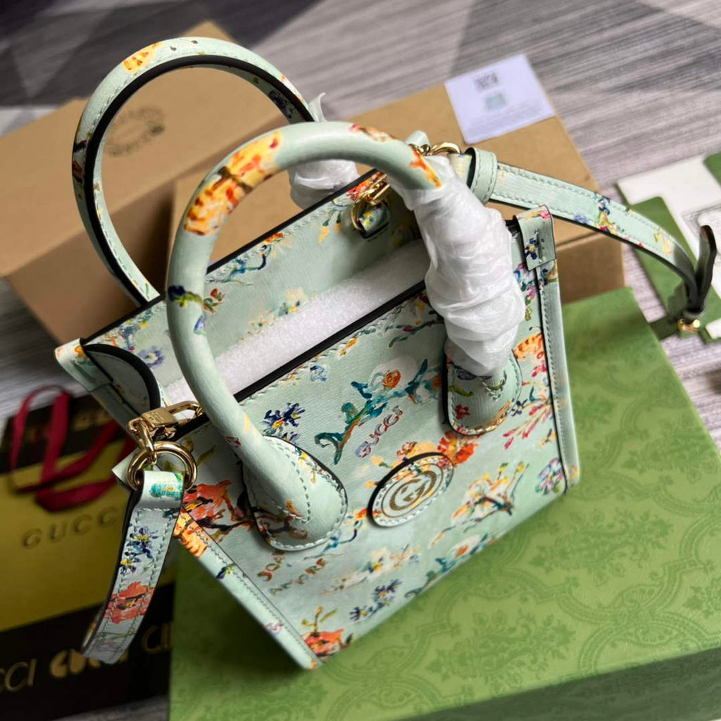 Gucci ‎‎‎671623 Bananya print mini tote bag beige