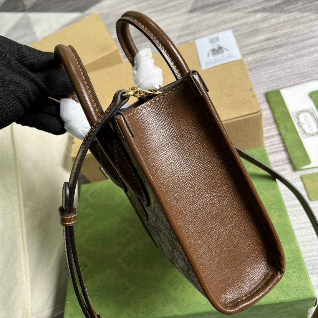 Gucci ‎‎‎671623 Bananya print mini tote bag brown