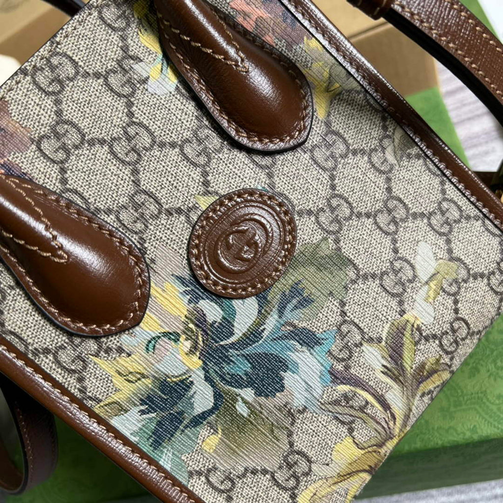 Gucci ‎‎‎671623 Bananya print mini tote bag brown