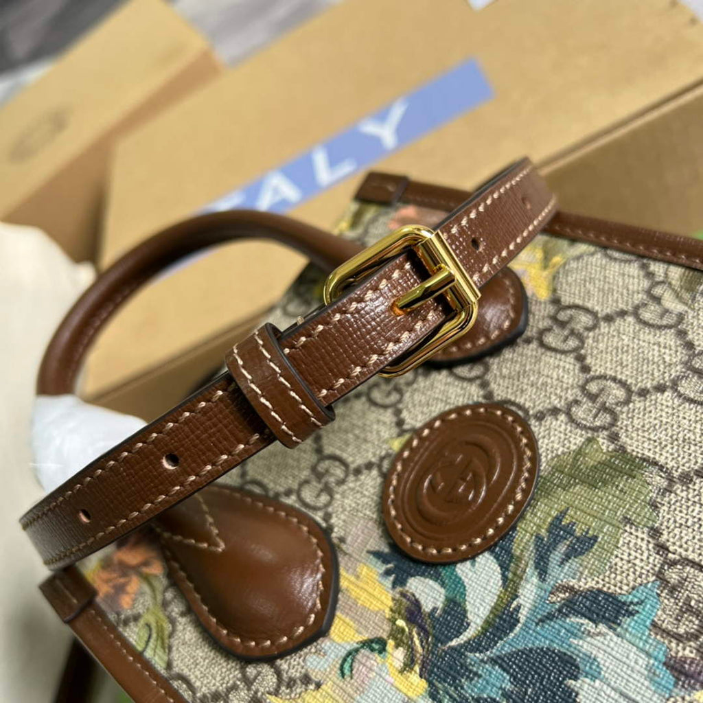Gucci ‎‎‎671623 Bananya print mini tote bag brown