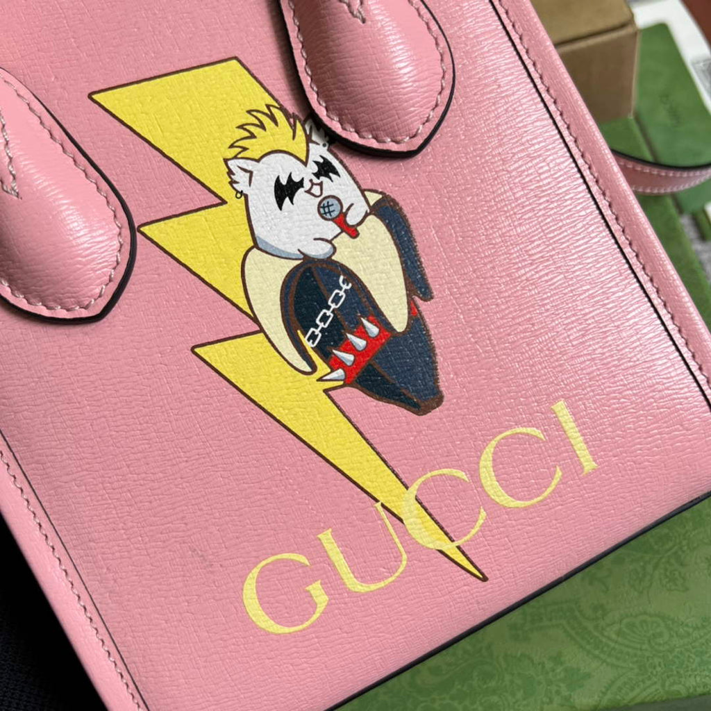 Gucci ‎‎‎671623 Bananya print mini tote bag pink