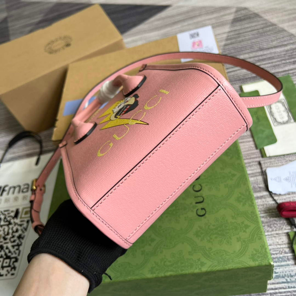 Gucci ‎‎‎671623 Bananya print mini tote bag pink