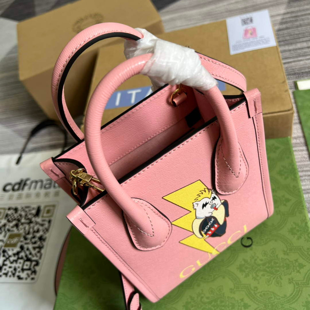Gucci ‎‎‎671623 Bananya print mini tote bag pink