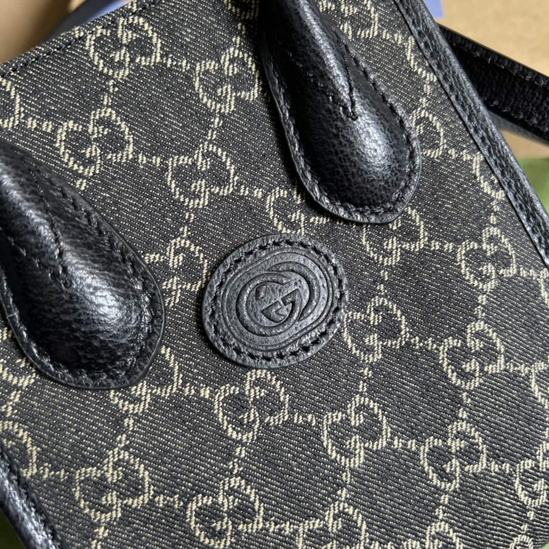 Gucci ‎‎‎671623 Mini tote bag with Interlocking G black