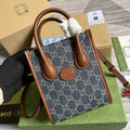 Gucci ‎‎‎671623 Mini tote bag with Interlocking G blue brown
