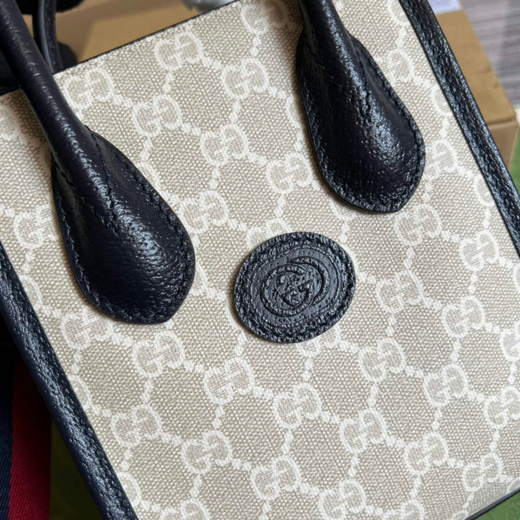 Gucci ‎‎‎671623 Mini tote bag with Interlocking G blue white