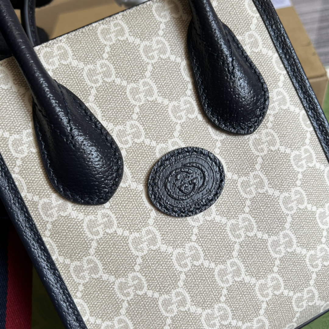 Gucci ‎‎‎671623 Mini tote bag with Interlocking G blue white