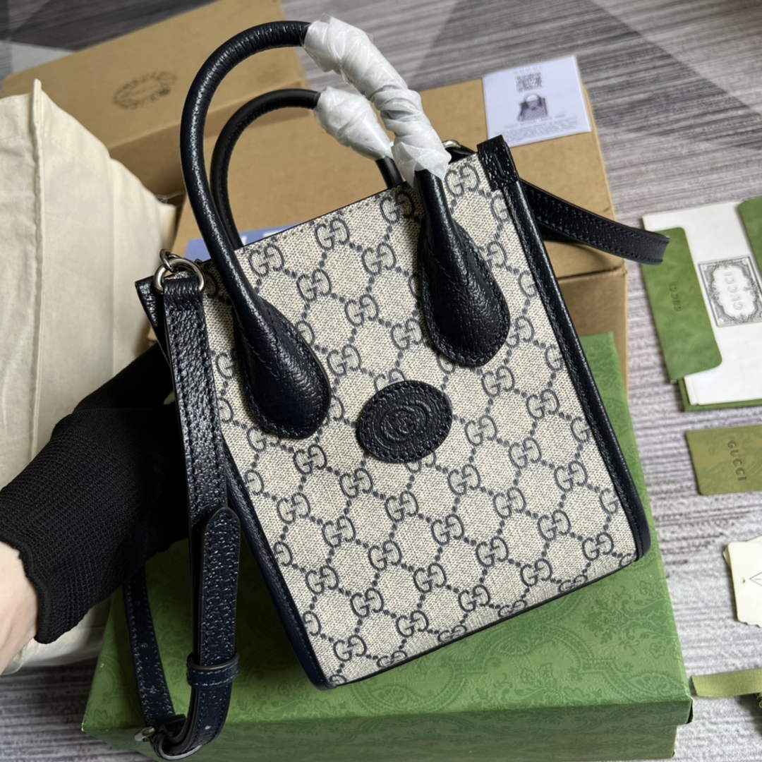 Gucci ‎‎‎671623 Mini tote bag with Interlocking G blue