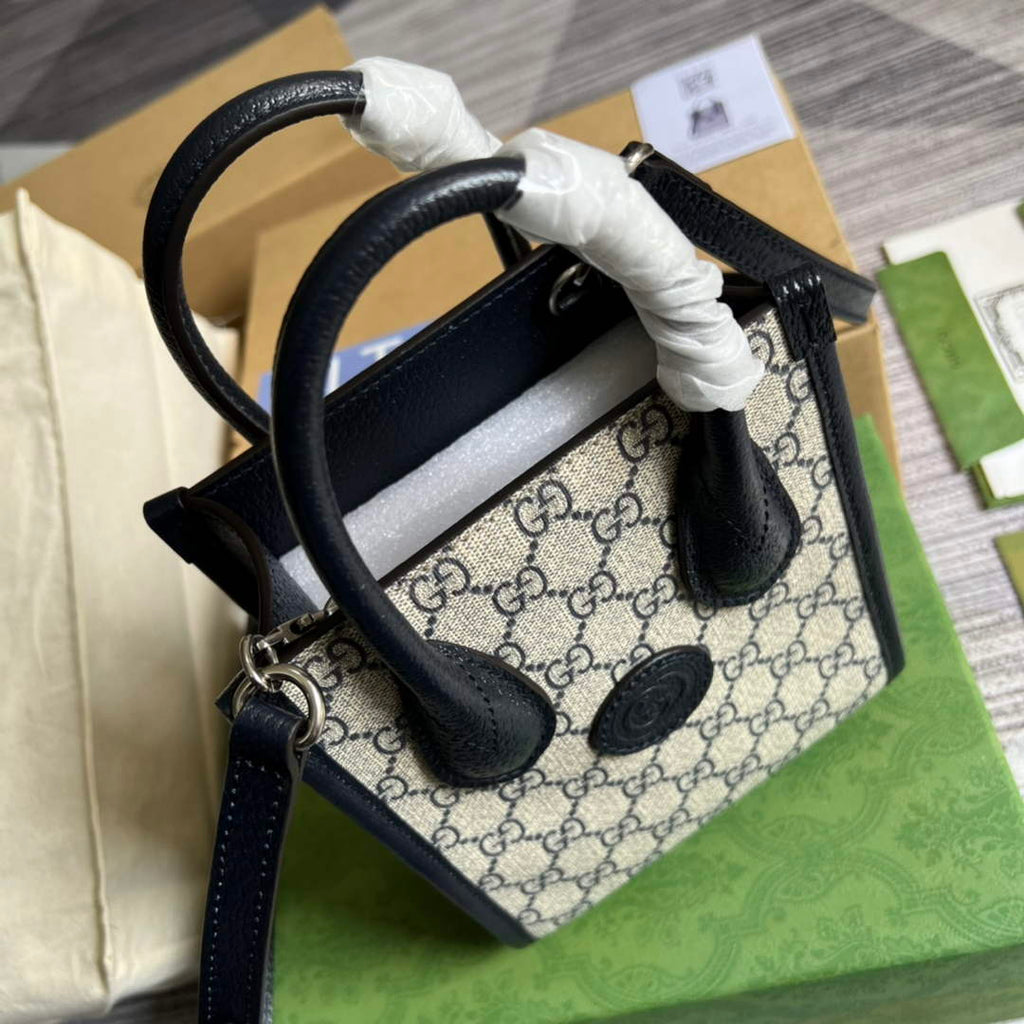 Gucci ‎‎‎671623 Mini tote bag with Interlocking G blue