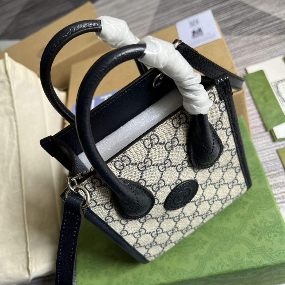 Gucci ‎‎‎671623 Mini tote bag with Interlocking G blue
