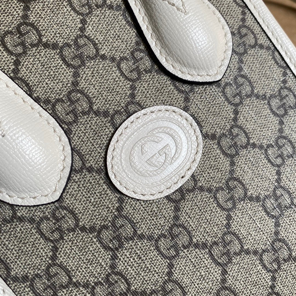 Gucci ‎‎‎671623 Mini tote bag with Interlocking G white