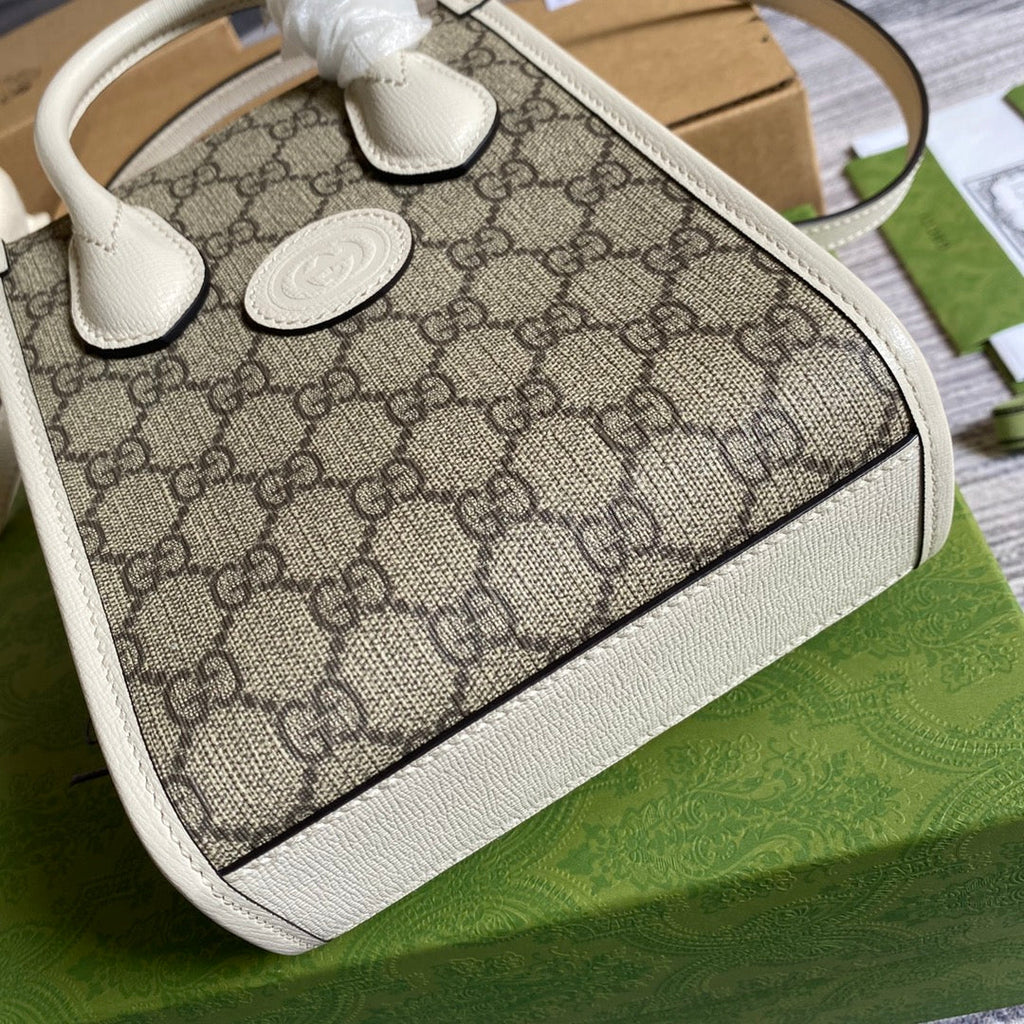 Gucci ‎‎‎671623 Mini tote bag with Interlocking G white