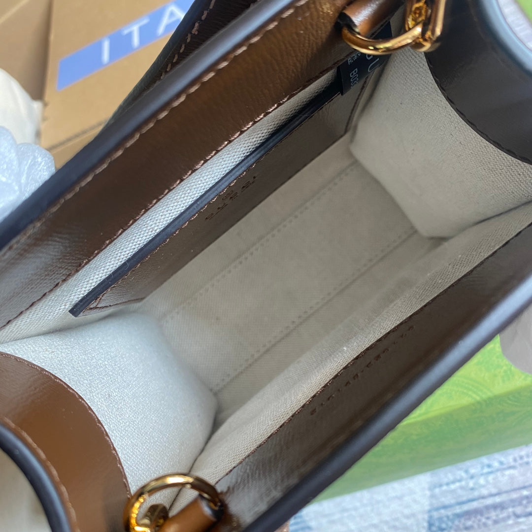 Gucci ‎‎‎671623 Mini tote bag with Interlocking G brown