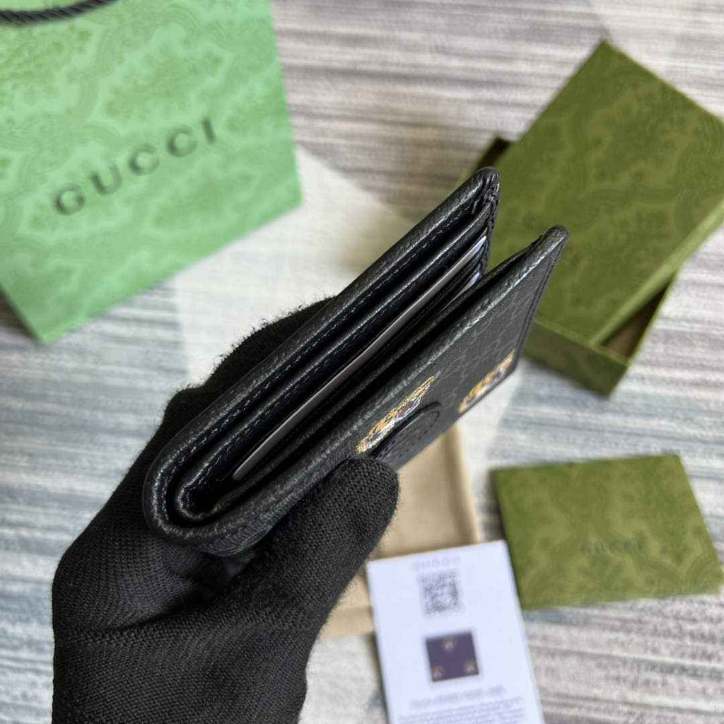 ‎Gucci 671652 Wallet with tiger print black