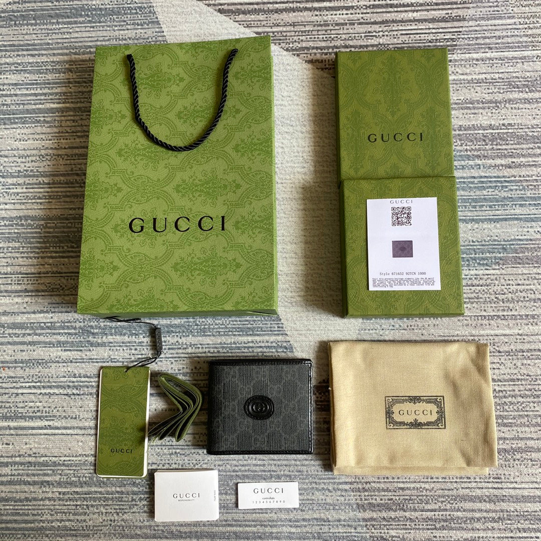 ‎Gucci 671652 Wallet with Interlocking G black