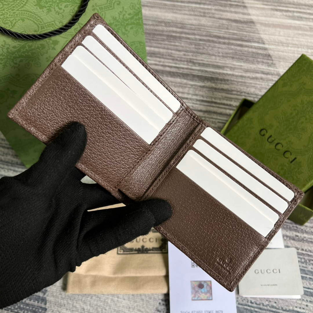 ‎Gucci 671652 Wallet with tiger print brown